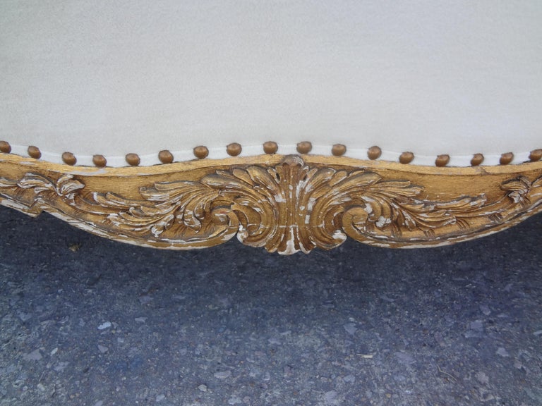 19th Century French Régence Style Giltwood Loveseat or Sofa For Sale 2