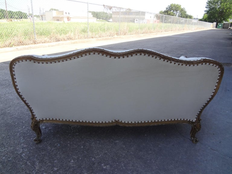 19th Century French Régence Style Giltwood Loveseat or Sofa For Sale 5