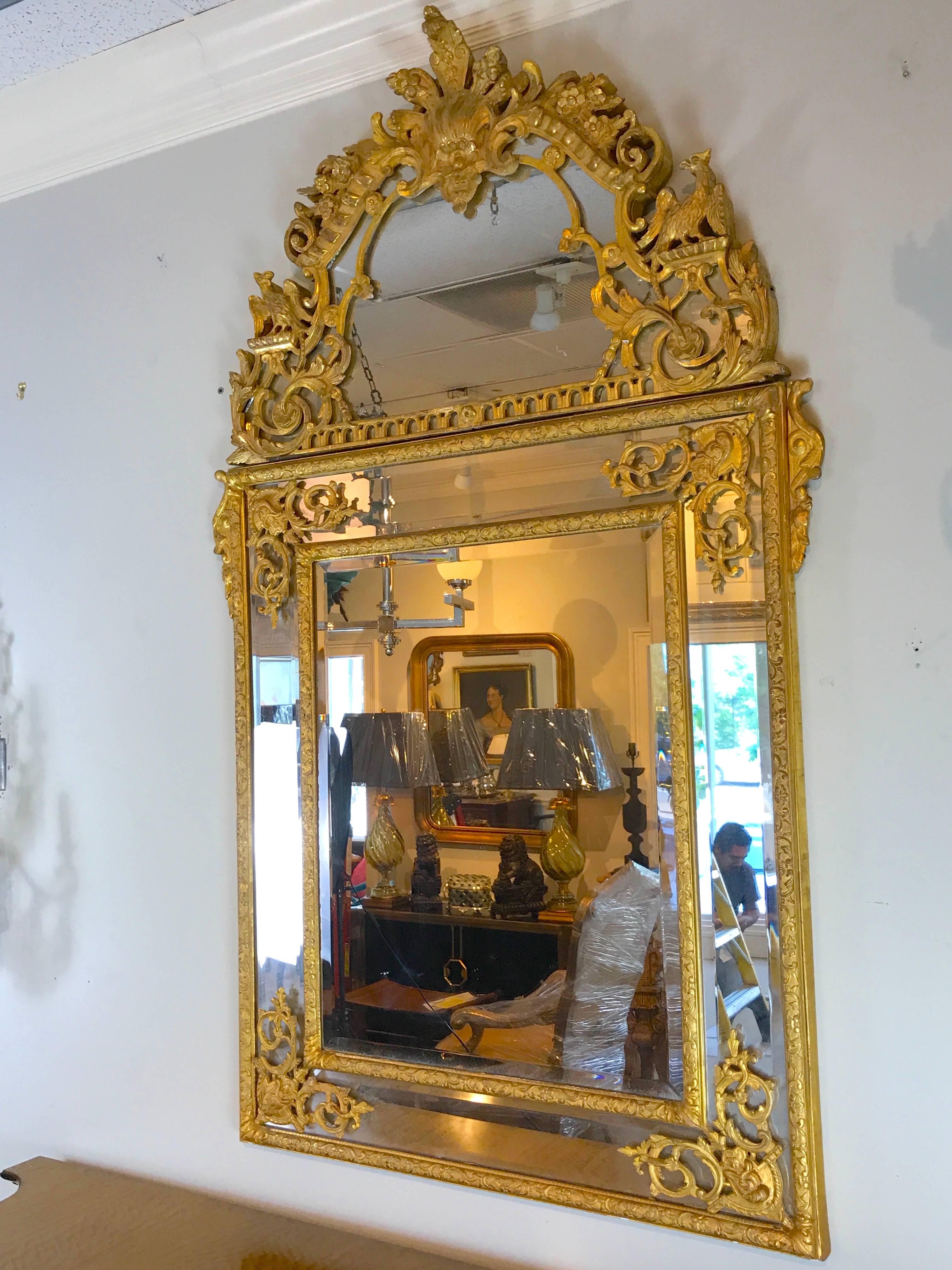 Régence 19th Century French Regence Style Giltwood Mirror For Sale