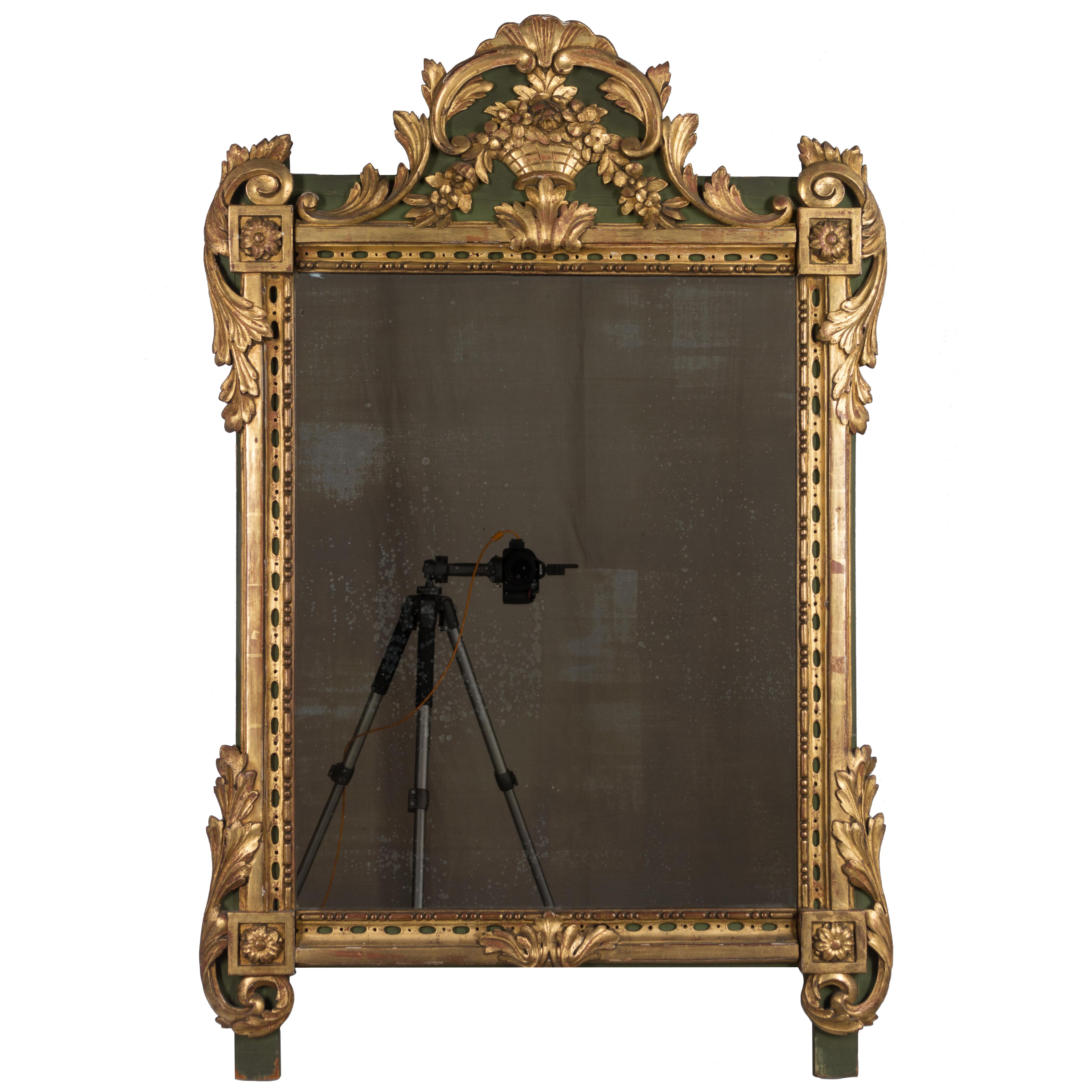 19th Century French Régence Style Parcel-Gilt Mirror