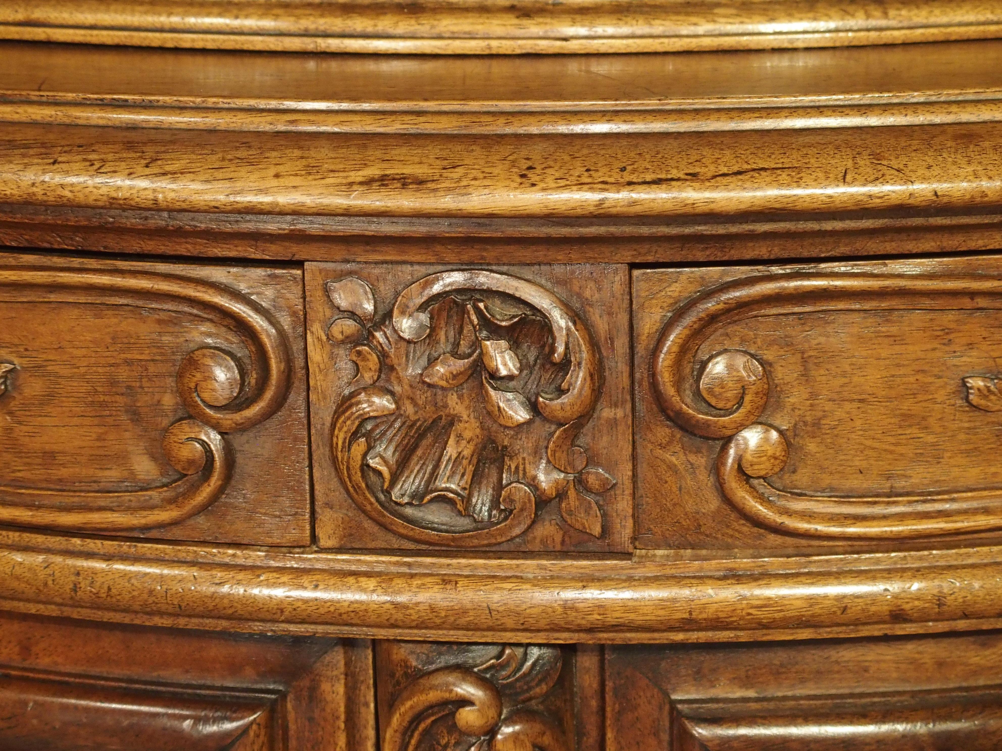 19th Century French Regence Style Walnut Wood Buffet Deux Corps 3