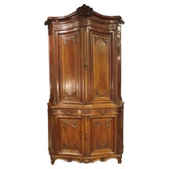 19th Century French Regence Style Walnut Wood Buffet Deux Corps