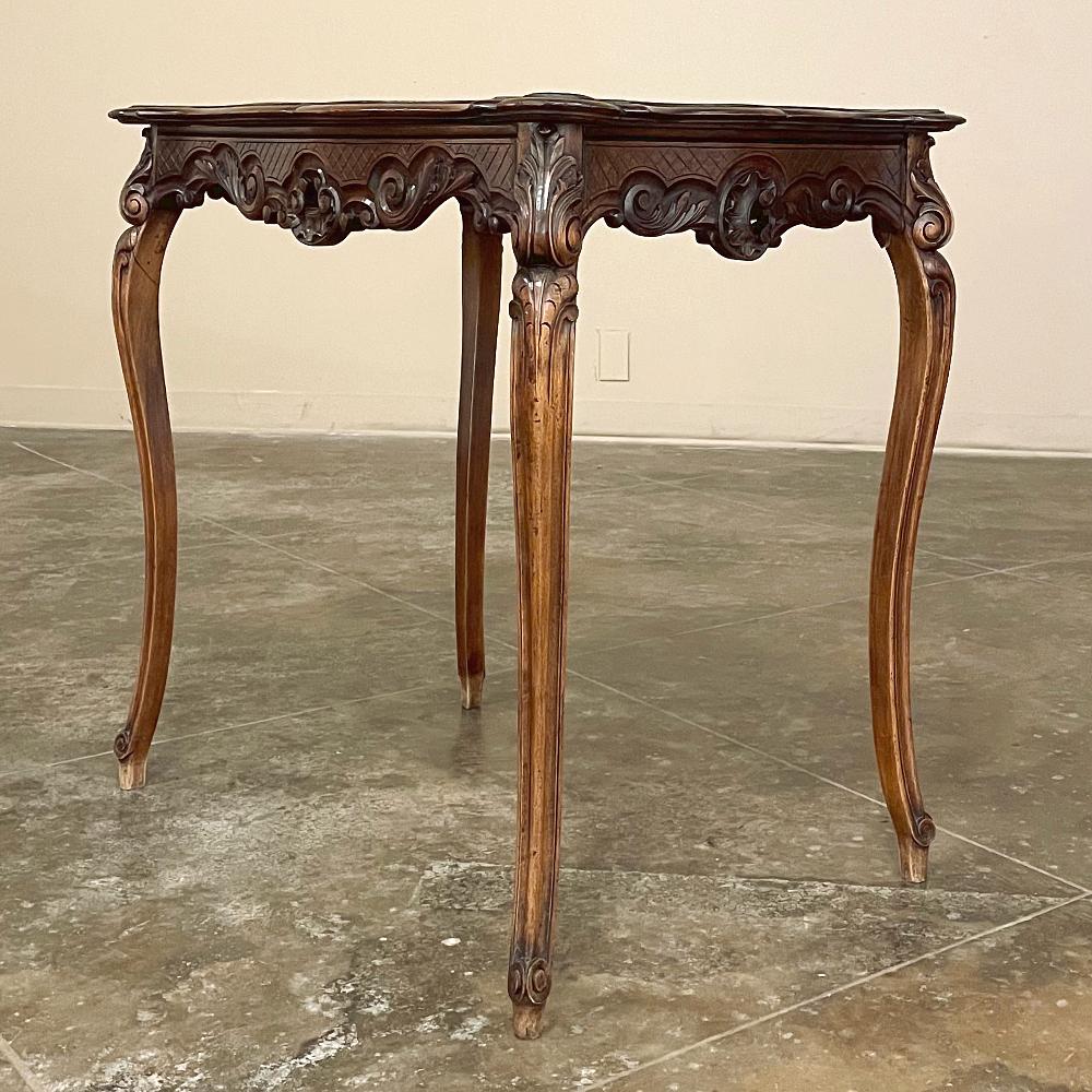 Late 19th Century 19th Century French Regence Walnut End Table, Side Table For Sale