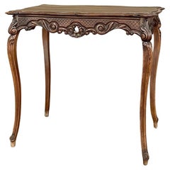 19th Century French Regence Walnut End Table, Side Table