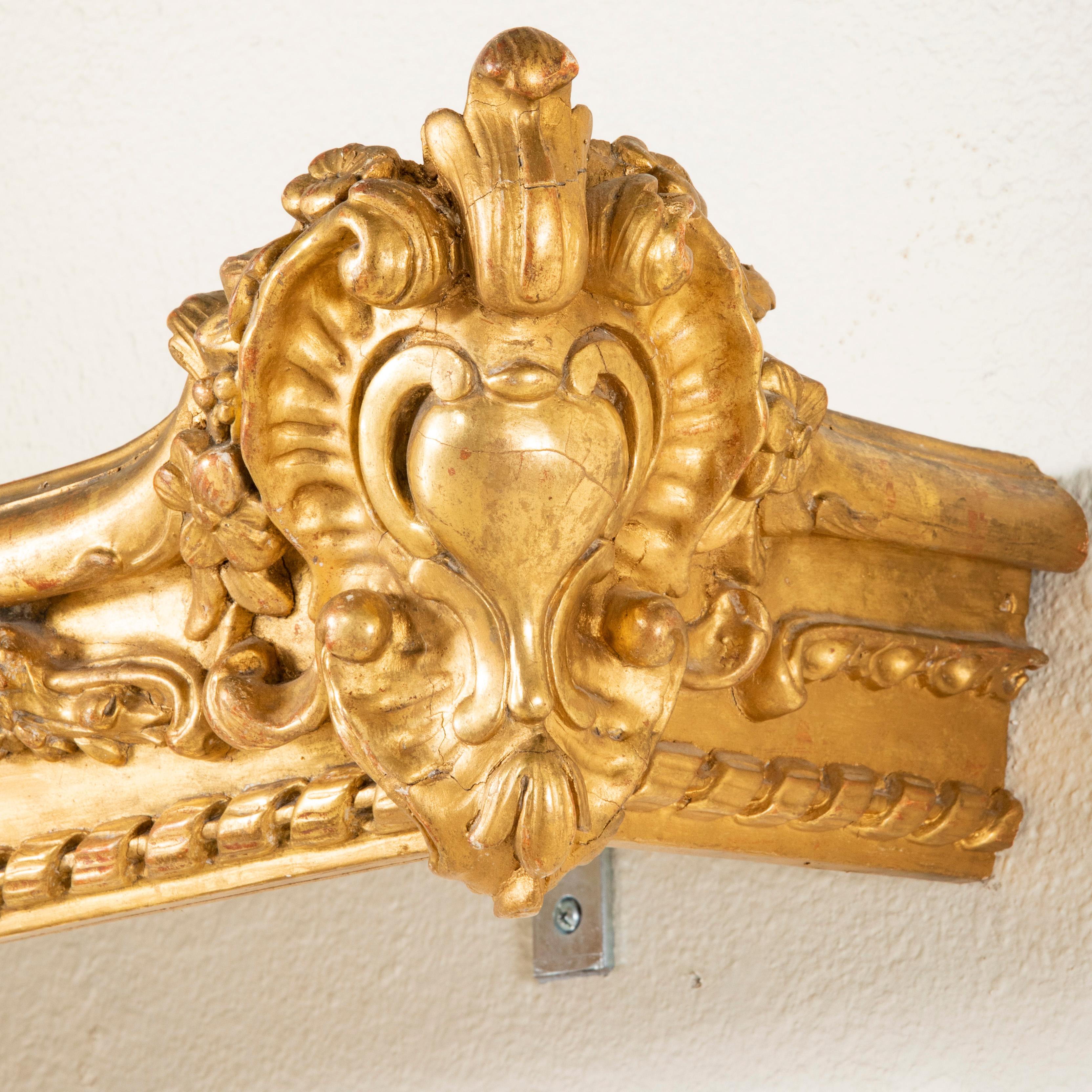 19th Century French Regency Style Gilt Wood Valance or Window Cornice, 84-in 5