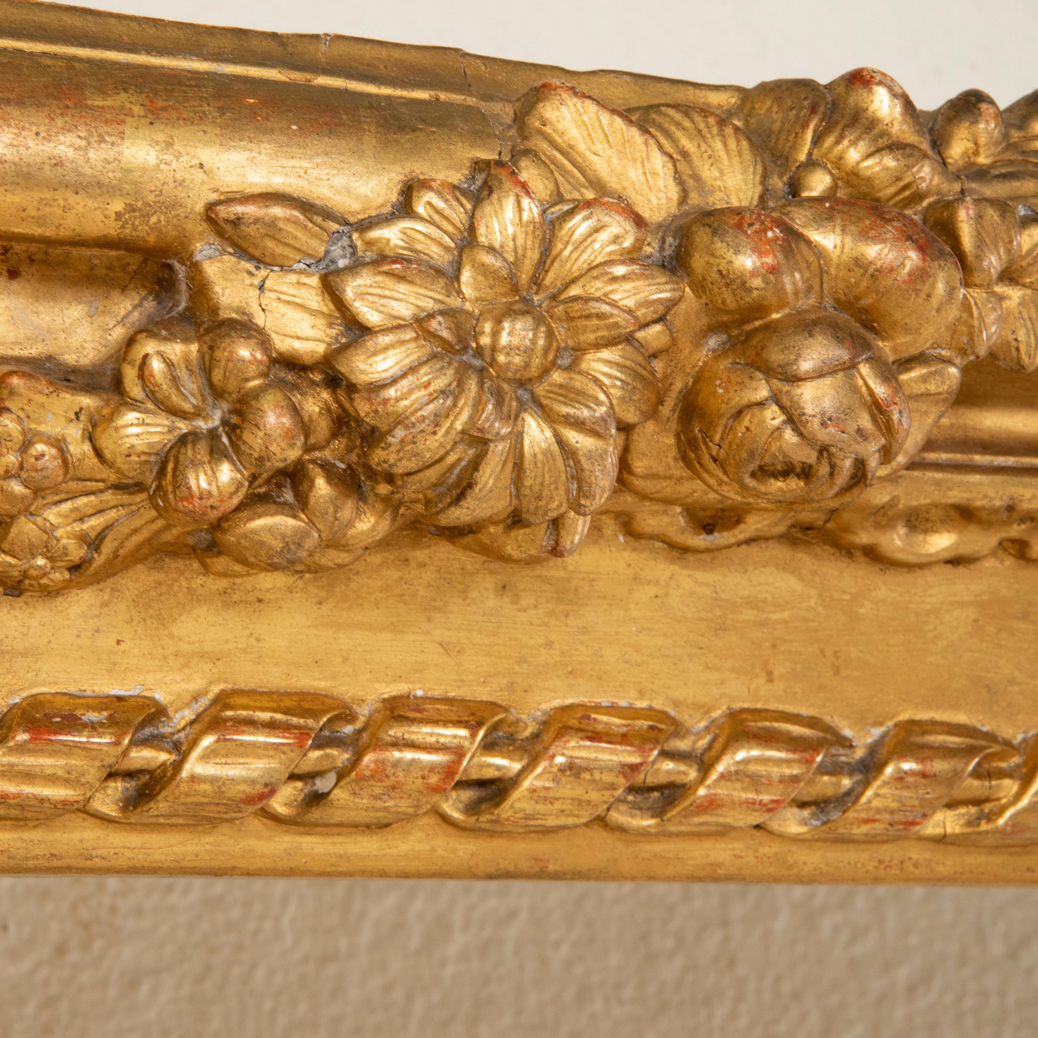 19th Century French Regency Style Gilt Wood Valance or Window Cornice, 84-in 8