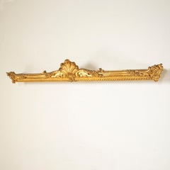19th Century French Regency Style Gilt Wood Valance or Window Cornice, 84-in