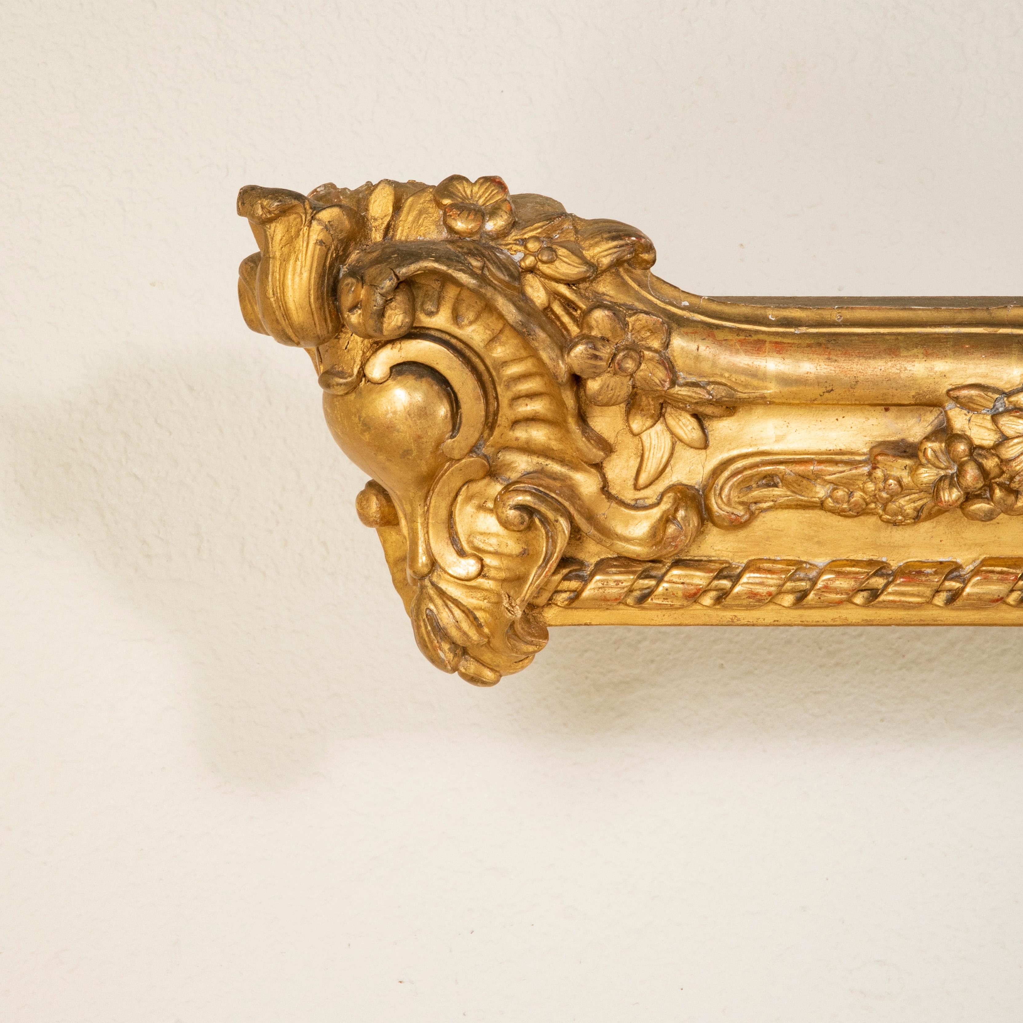 Giltwood 19th Century French Regency Style Gilt Wood Valance or Window Cornice, 84-in