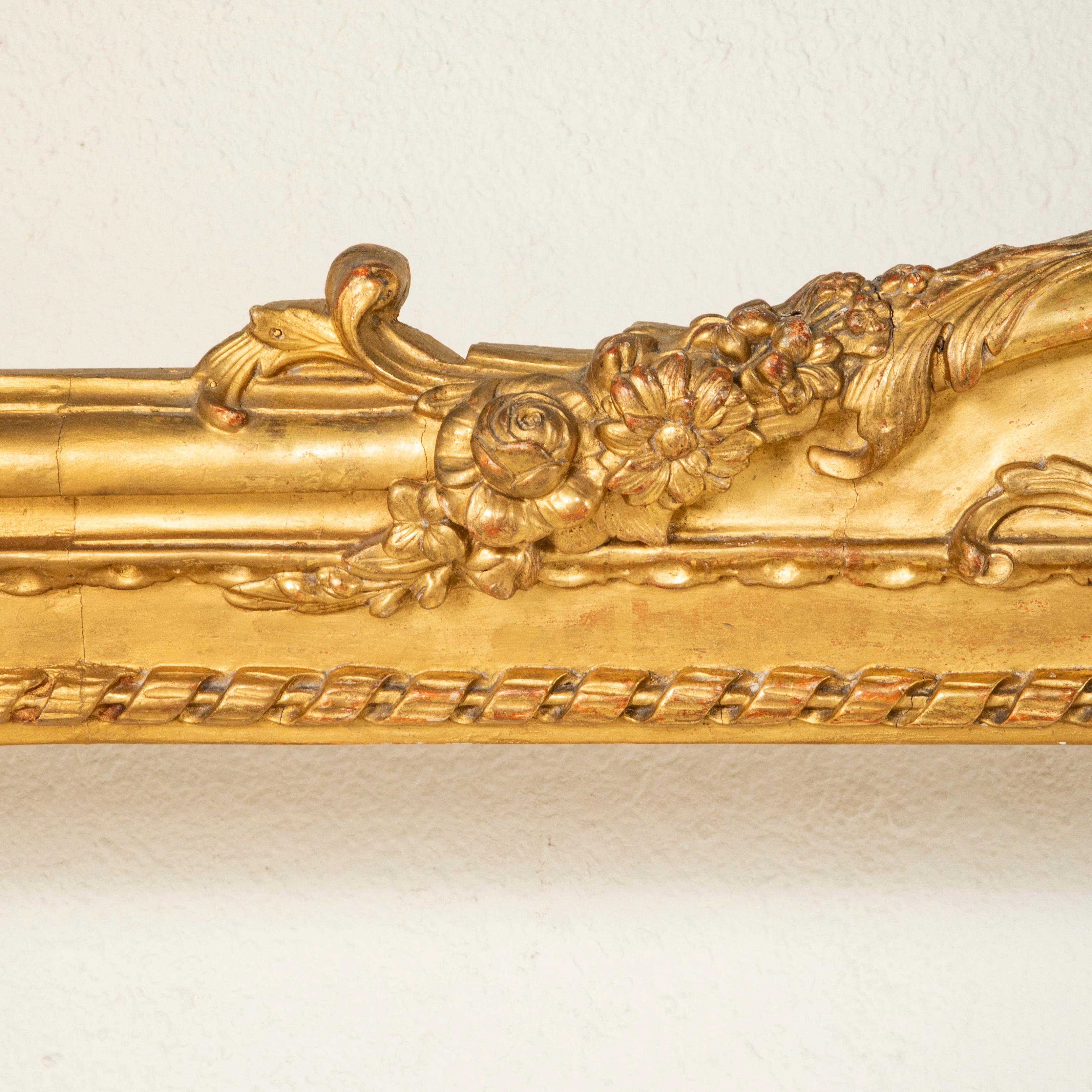 19th Century French Regency Style Gilt Wood Valance or Window Cornice, 84-in 1
