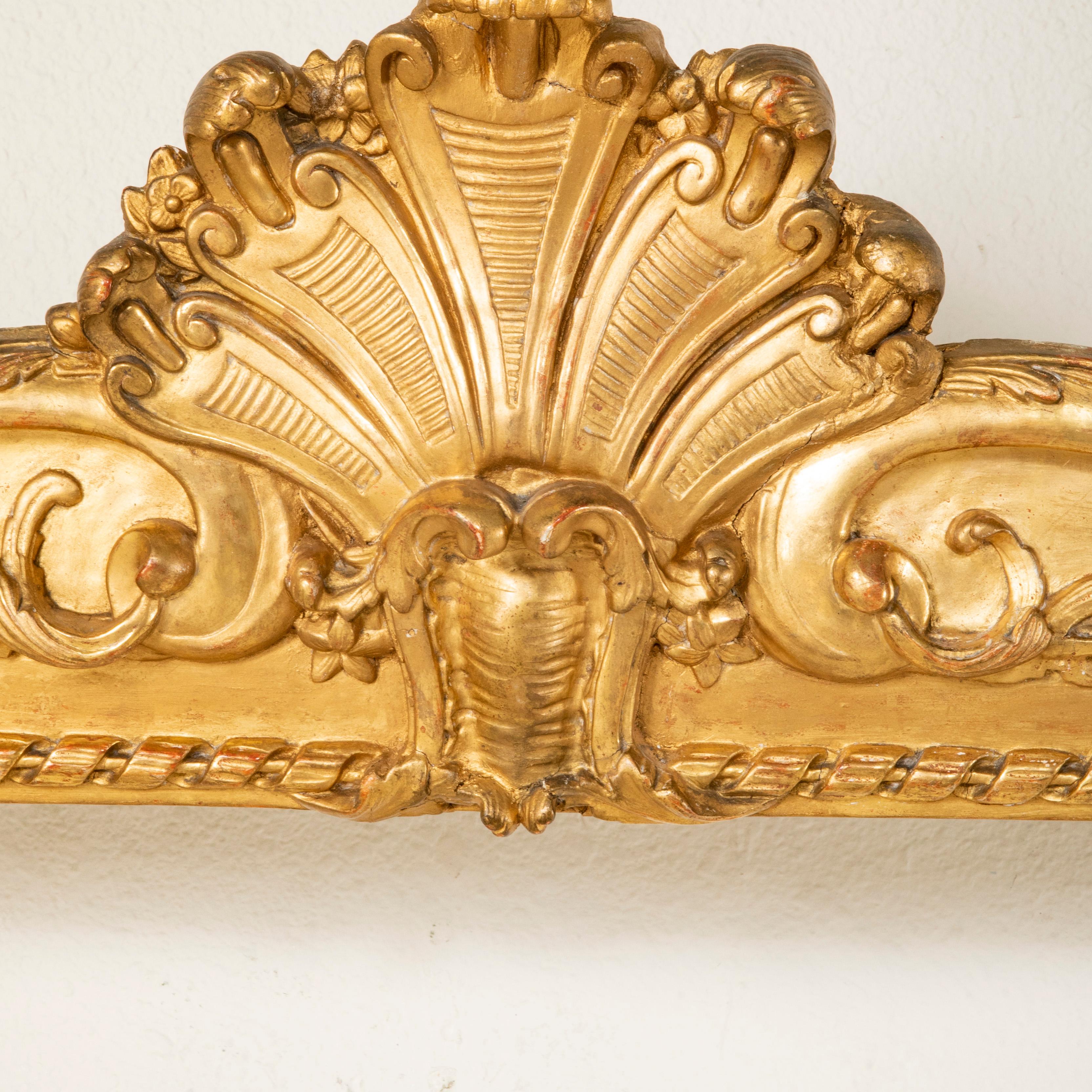 19th Century French Regency Style Gilt Wood Valance or Window Cornice, 84-in 2