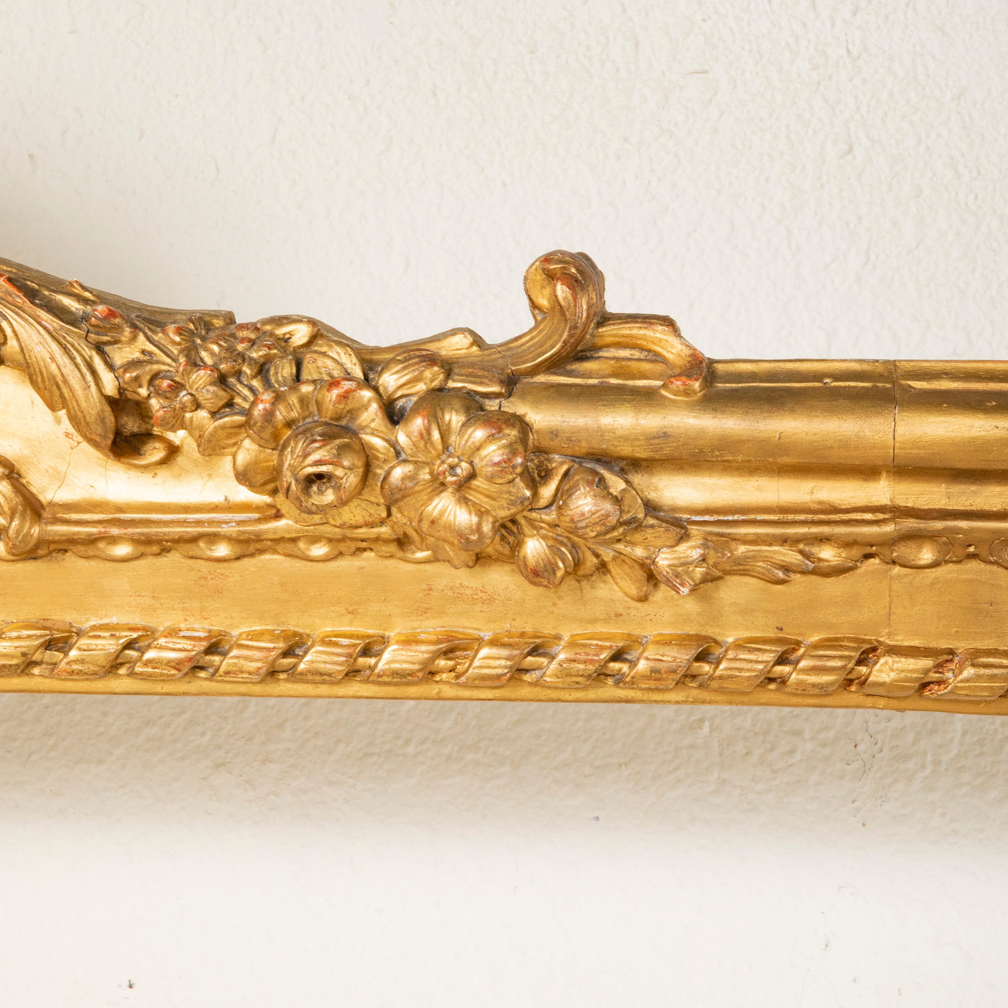 19th Century French Regency Style Gilt Wood Valance or Window Cornice, 84-in 3