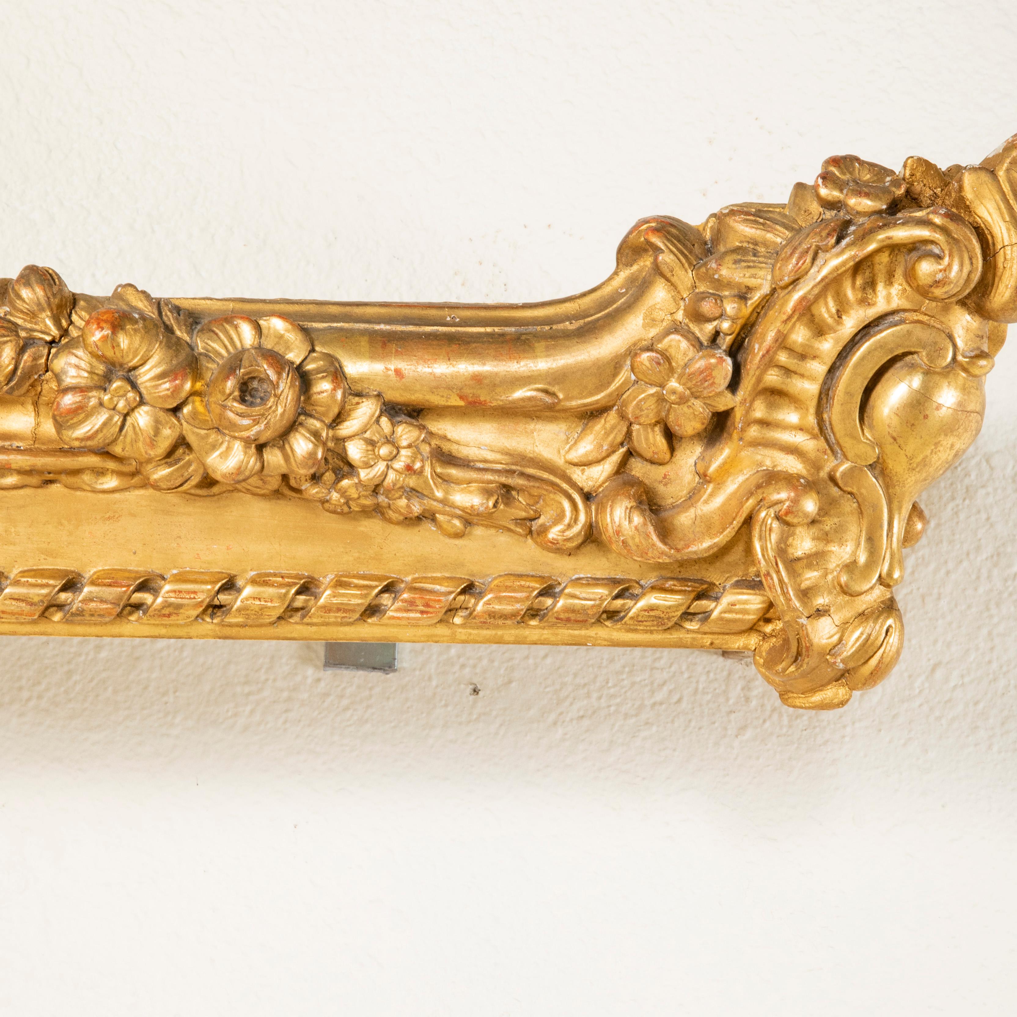 19th Century French Regency Style Gilt Wood Valance or Window Cornice, 84-in 4