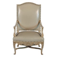 19th Century French Regency Style Oak Armchairs