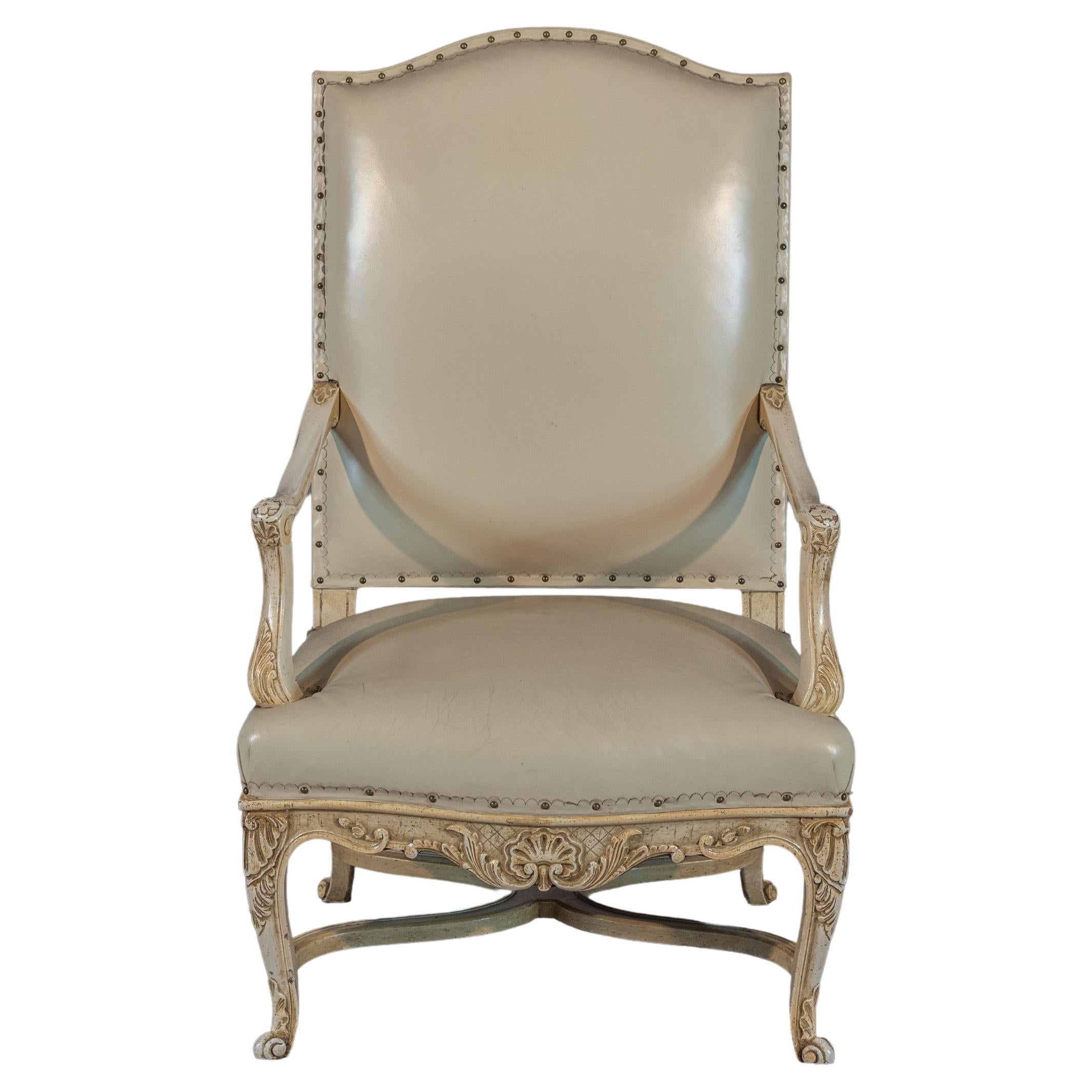 Fauteuils en chêne de style Régence française du 19e siècle