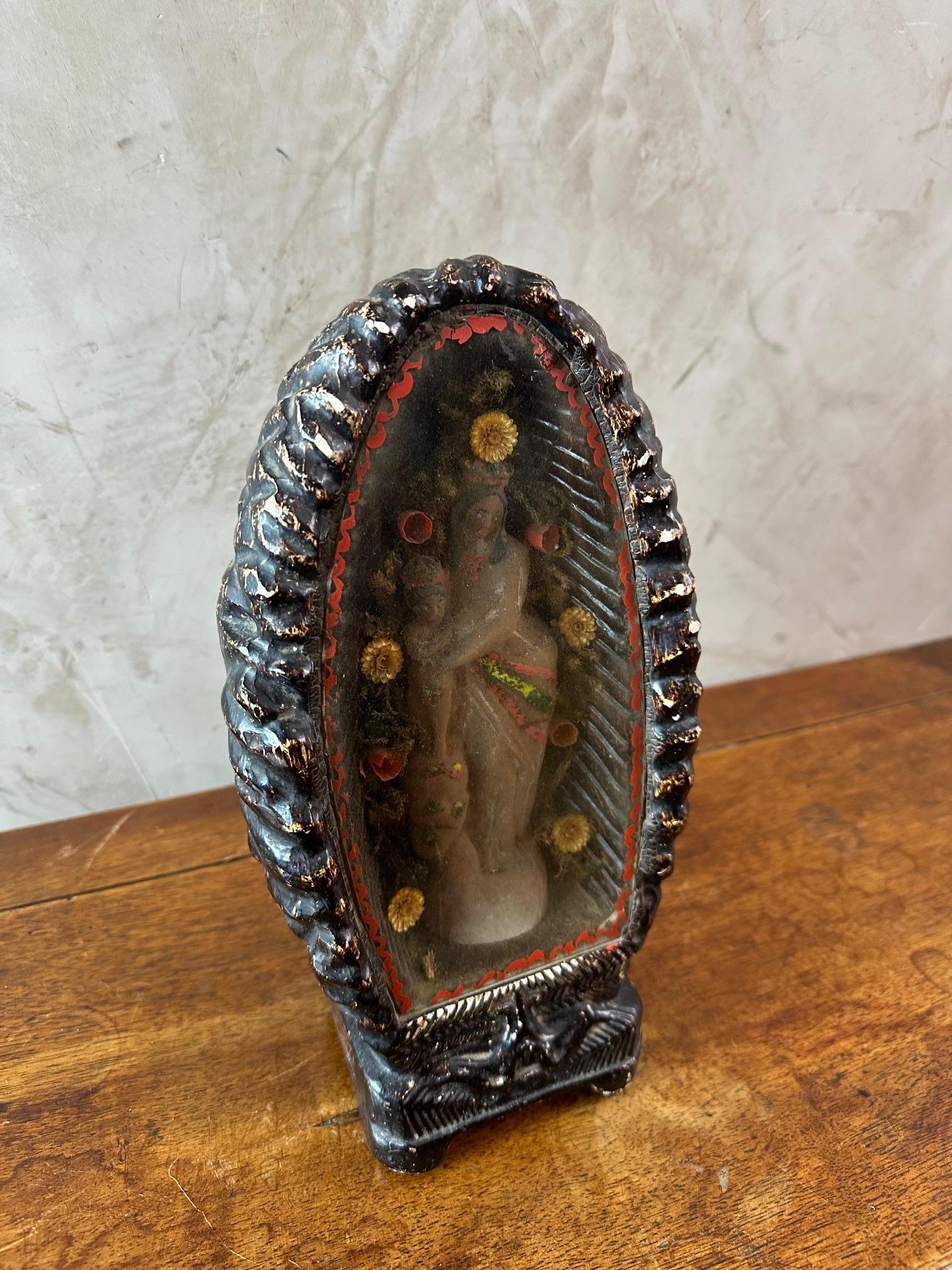 Reliquaire français du 19e siècle Virgin and the Child, années 1890 Bon état - En vente à LEGNY, FR