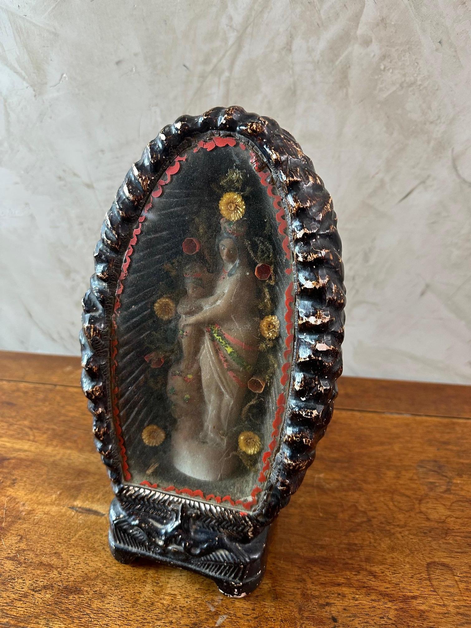 Reliquaire français du 19e siècle Virgin and the Child, années 1890 en vente 3