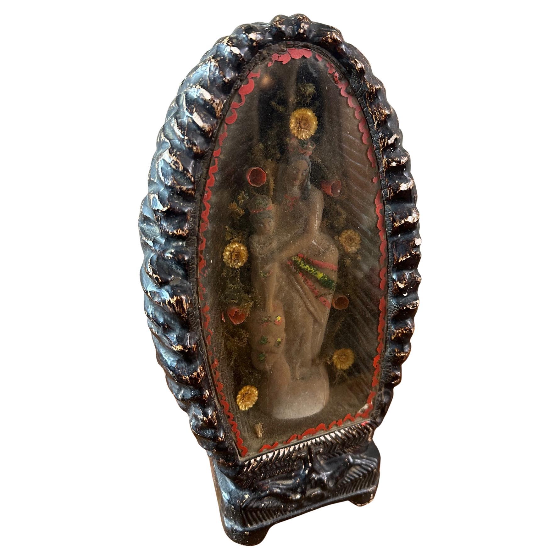 19th century French Reliquary Virgin and the Child, 1890s