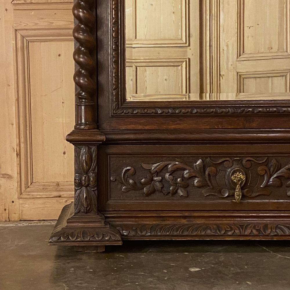 19th Century French Renaissance Barley Twist Armoire For Sale 6