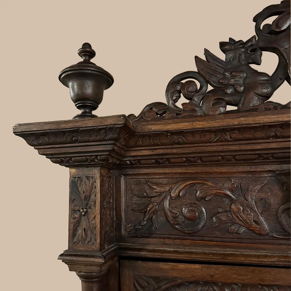 19th Century French Renaissance Barley Twist Armoire For Sale 6