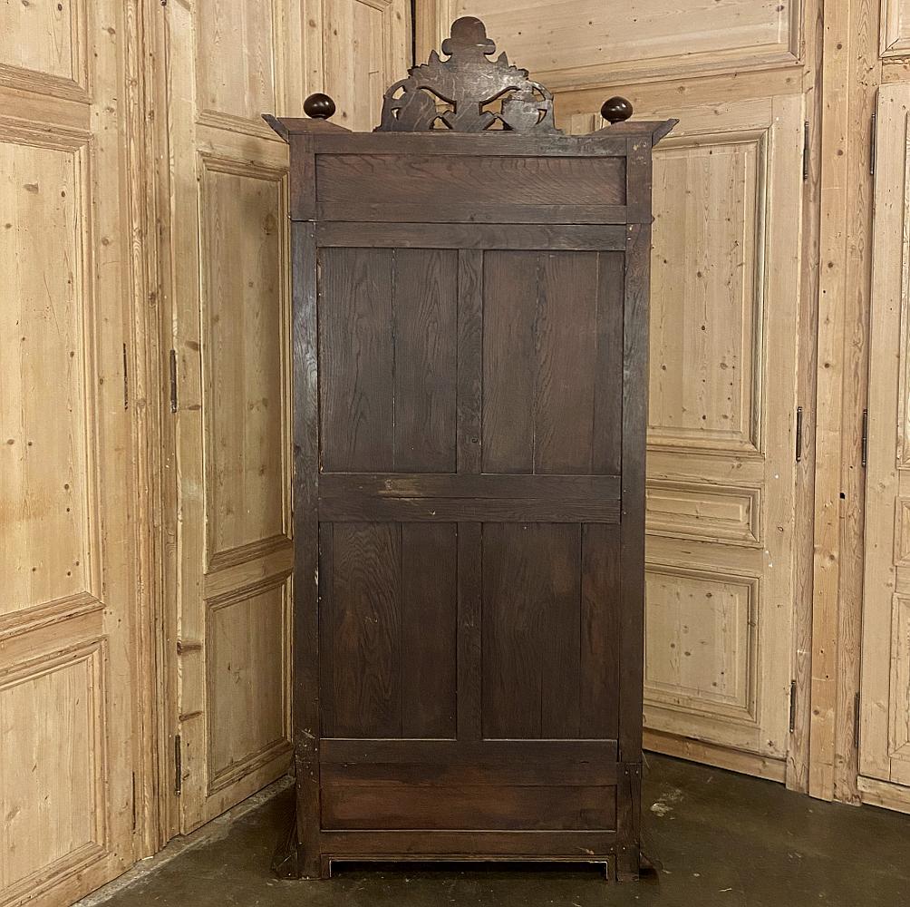 19th Century French Renaissance Barley Twist Armoire For Sale 7