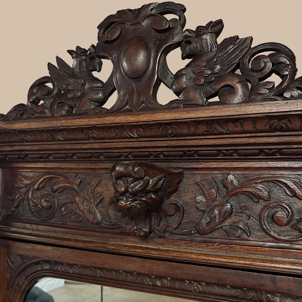 19th Century French Renaissance Barley Twist Armoire For Sale 7