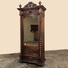 19th Century French Renaissance Barley Twist Armoire