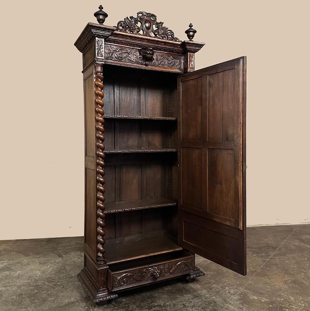 Late 19th Century 19th Century French Renaissance Barley Twist Armoire For Sale