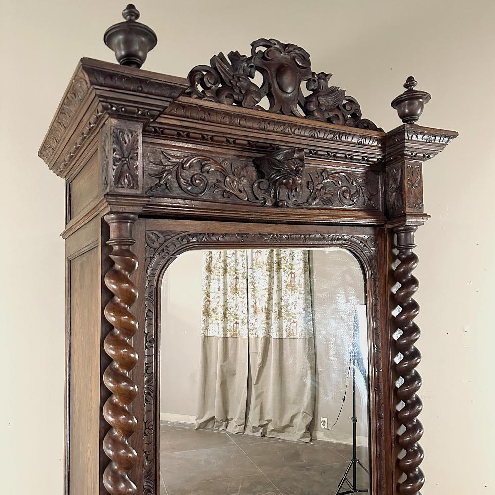 19th Century French Renaissance Barley Twist Armoire For Sale 2