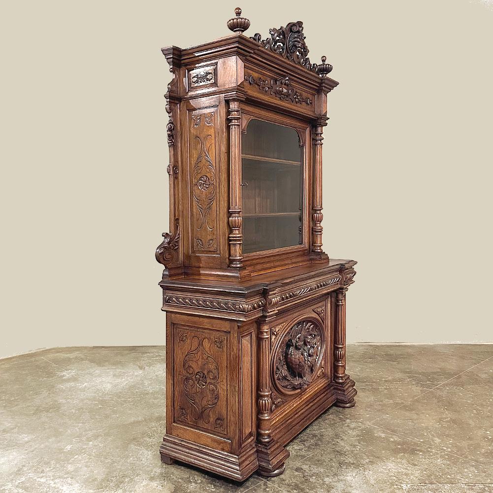 Biseauté Bibliothèque Renaissance française du 19ème siècle ~ Bibliotheque en vente