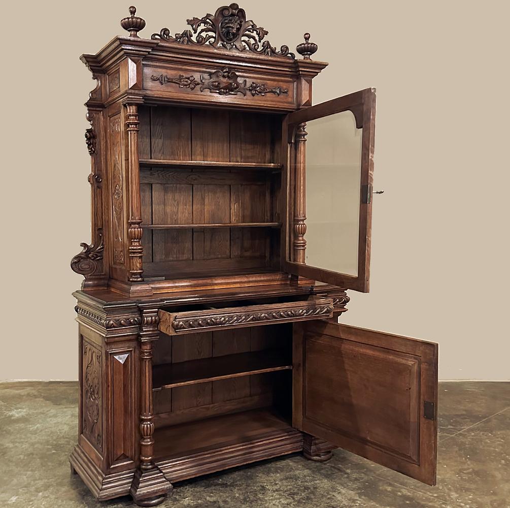 Verre Bibliothèque Renaissance française du 19ème siècle ~ Bibliotheque en vente