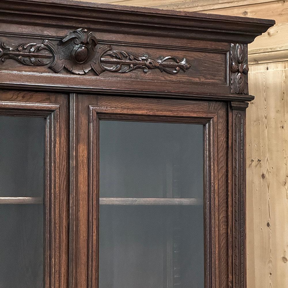 Verre Bibliothèque Renaissance française du 19ème siècle ~ Bibliotheque en vente
