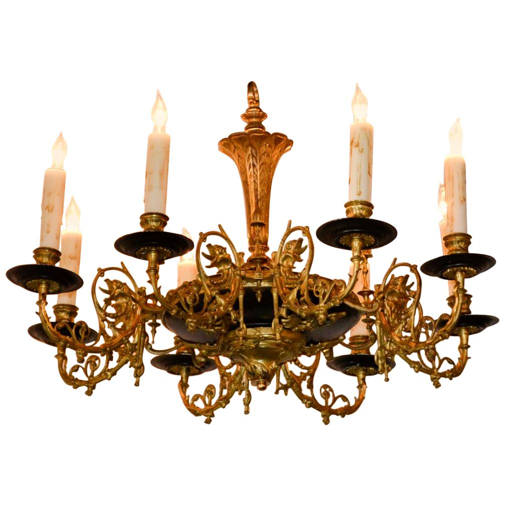 19th Century French Renaissance Bronze Chandelier