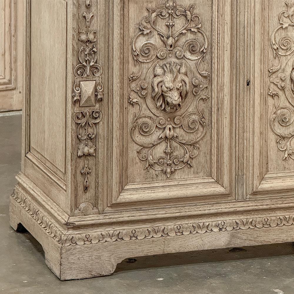 Buffet rinascimentale francese del XIX secolo in Oak scortecciato In condizioni buone in vendita a Dallas, TX