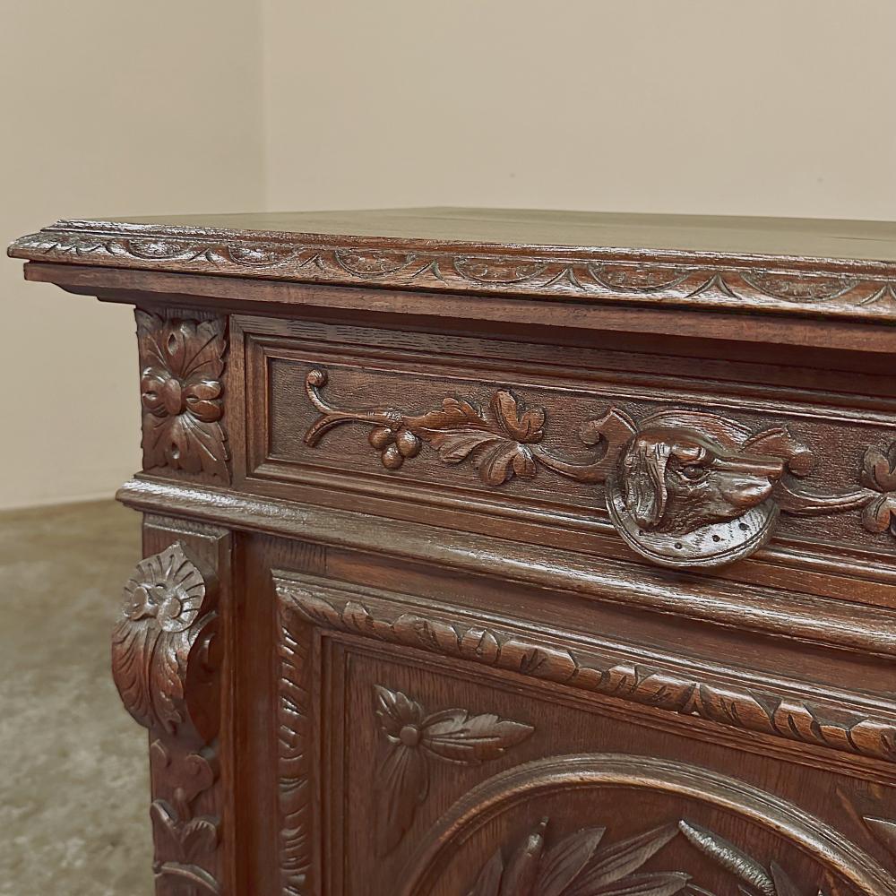 19th Century French Renaissance Buffet with Fox & Hound For Sale 4