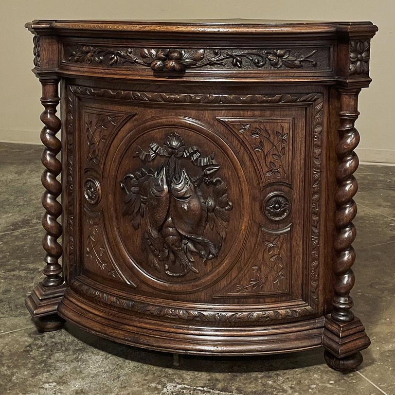 Renaissance Revival 19th Century French Renaissance Corner Cabinet For Sale