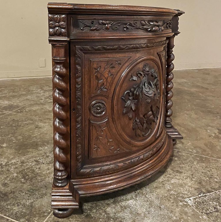Mid-19th Century 19th Century French Renaissance Corner Cabinet For Sale