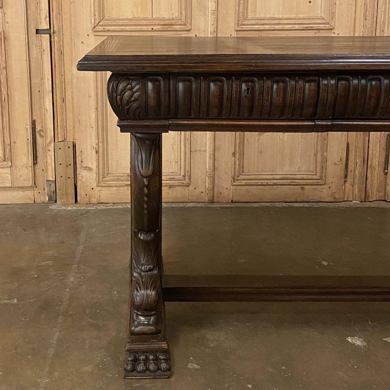19th Century French Renaissance Desk with Dolphins For Sale 5
