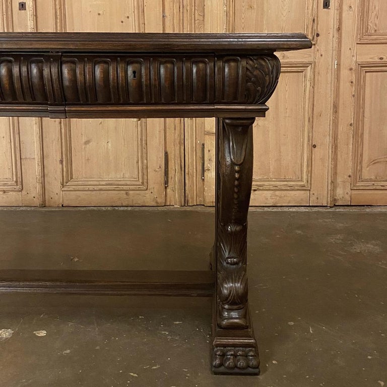 19th Century French Renaissance Desk with Dolphins For Sale 6