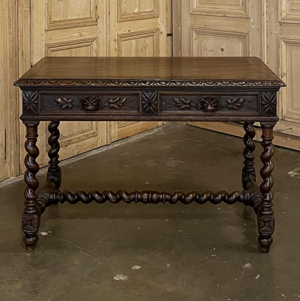 Hand-Crafted 19th Century French Renaissance Desk, Writing Table