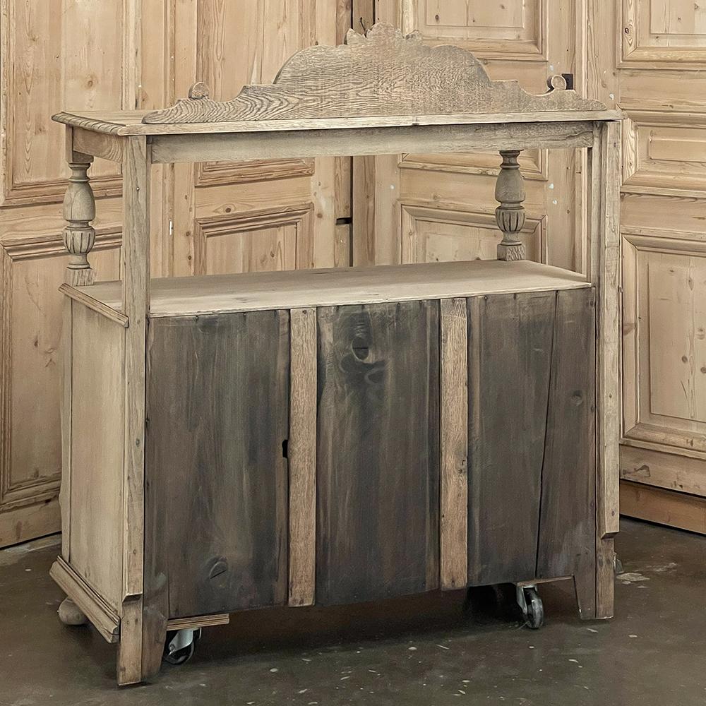 19th Century French Renaissance Dessert Buffet in Stripped Oak For Sale 11