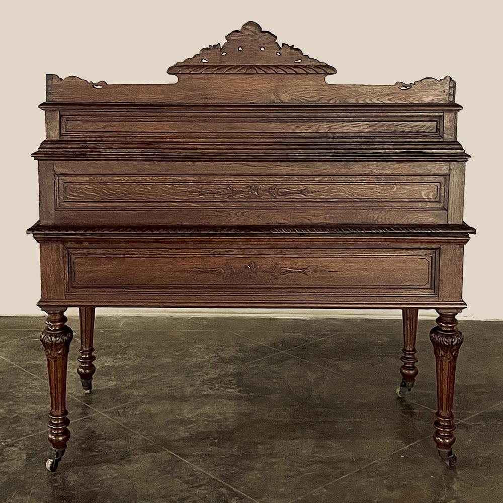19th Century French Renaissance Drop Front Secretary, Wall Desk For ...