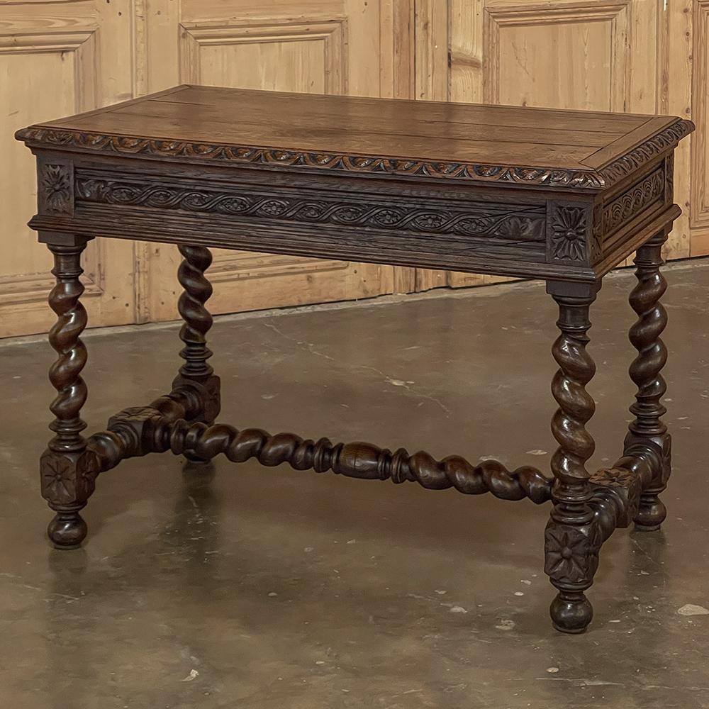 Chêne Table de chevet French Renaissance du 19e siècle en vente