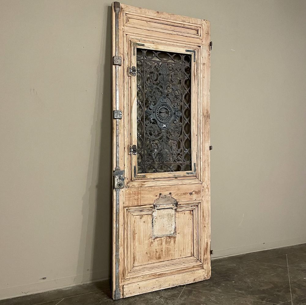 19th Century French Renaissance Exterior Door with Cast Iron 8