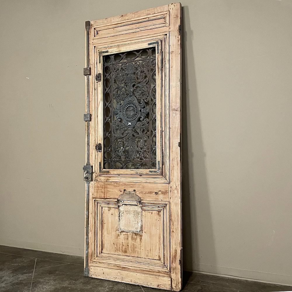 19th Century French Renaissance Exterior Door with Cast Iron 9