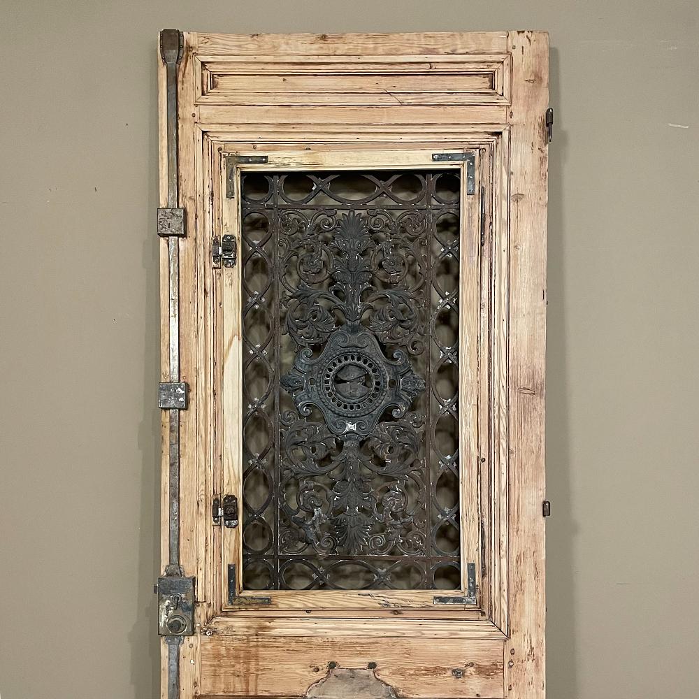 19th Century French Renaissance Exterior Door with Cast Iron 10