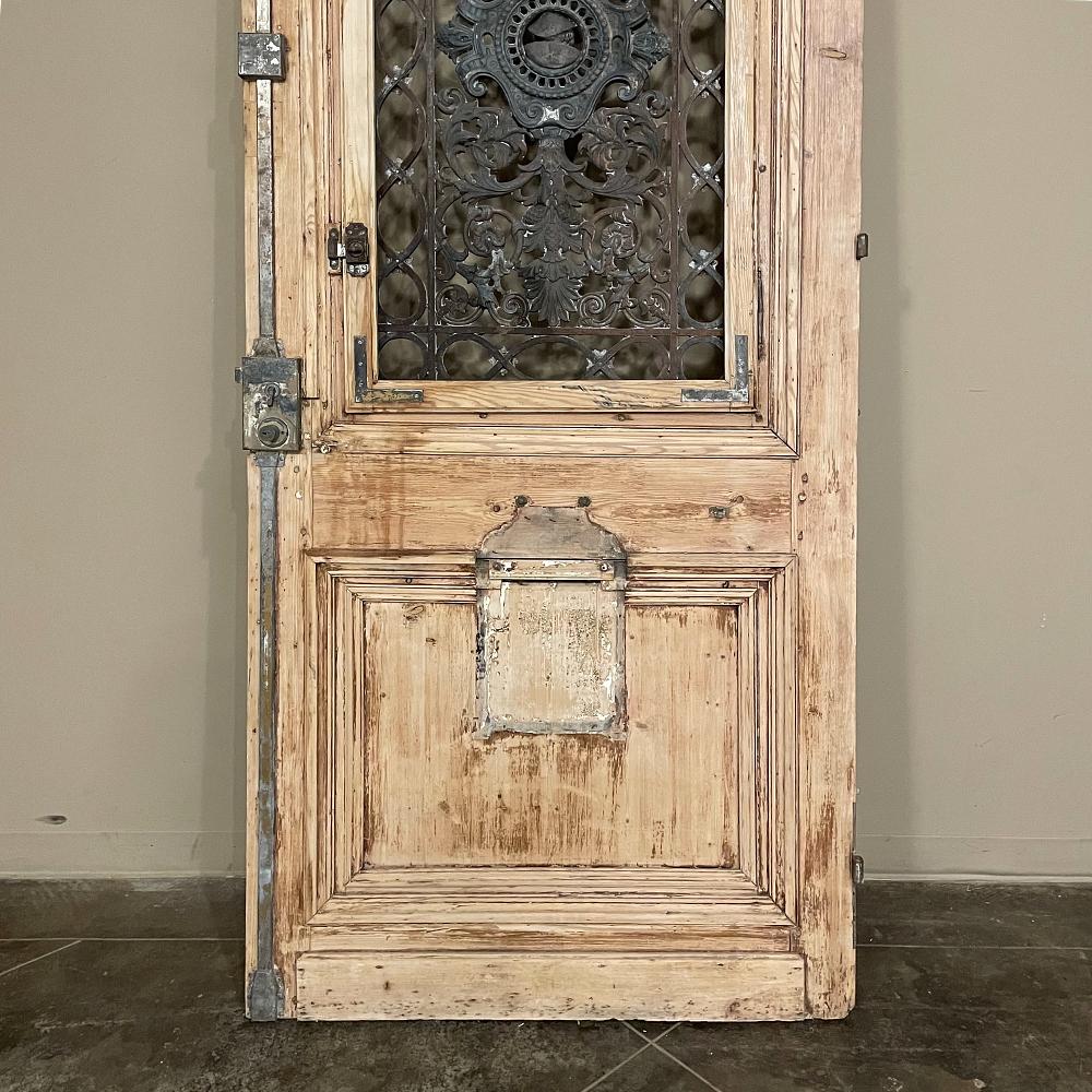 19th Century French Renaissance Exterior Door with Cast Iron 11