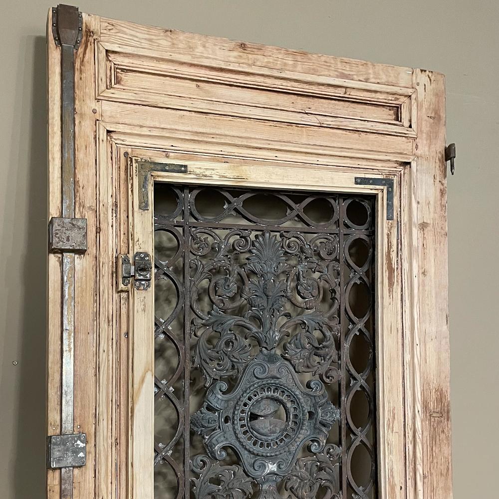 19th Century French Renaissance Exterior Door with Cast Iron 12