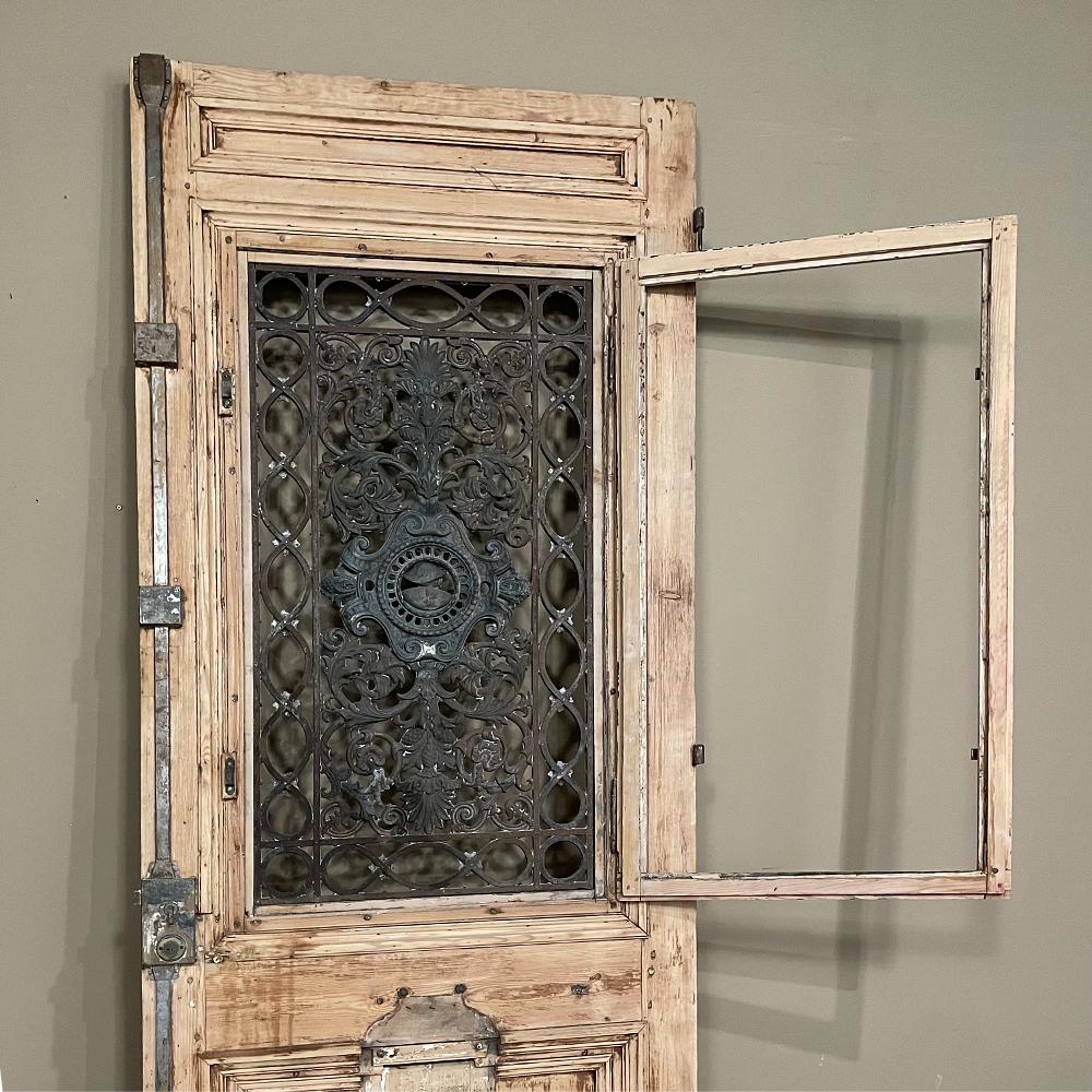 19th Century French Renaissance Exterior Door with Cast Iron 14