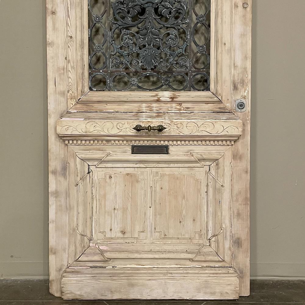 19th Century French Renaissance Exterior Door with Cast Iron In Good Condition In Dallas, TX