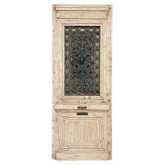 19th Century French Renaissance Exterior Door with Cast Iron